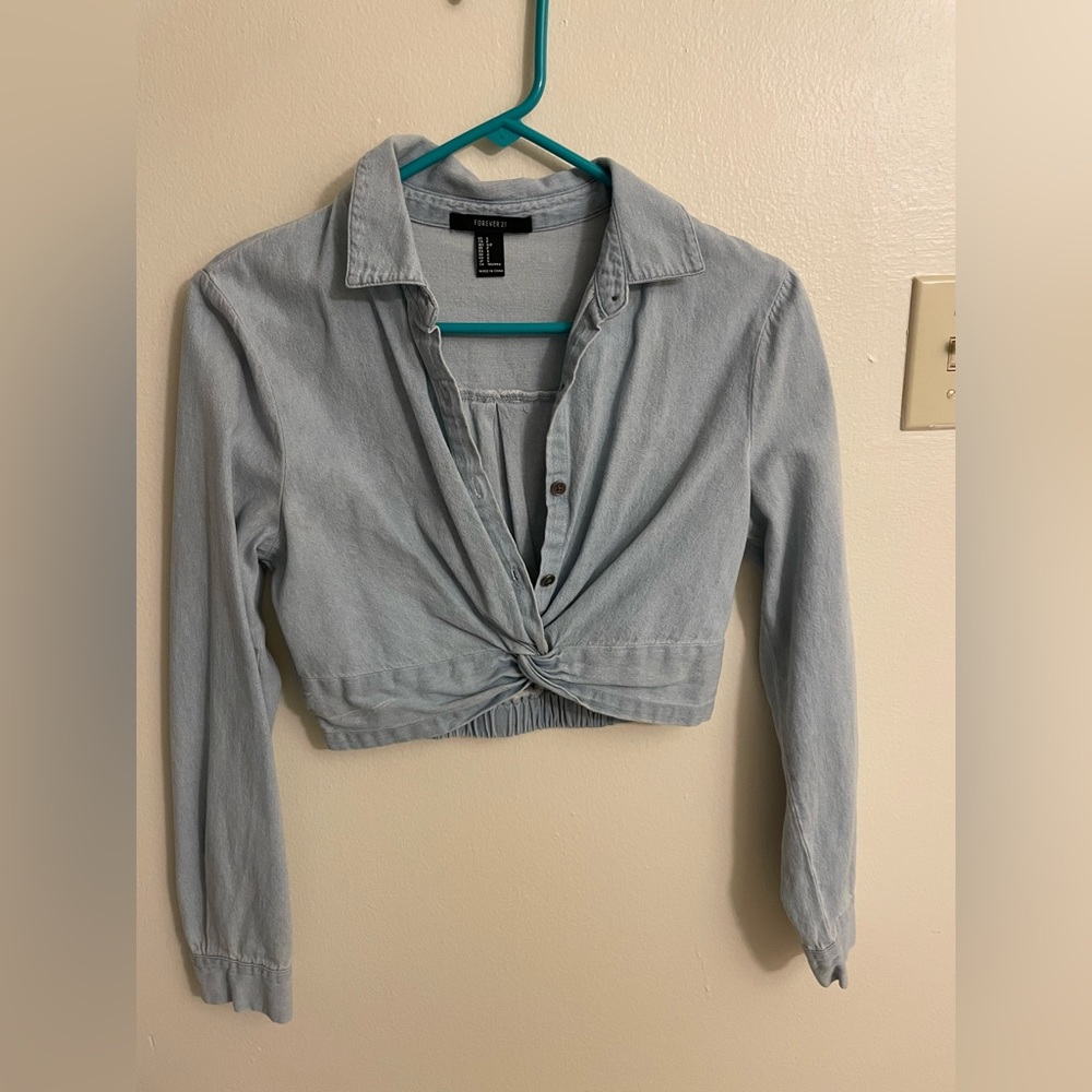 Jean crop top